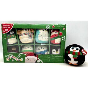 Squishmallow Winter Holiday 8 Pack 4 Inch Plush Ornament Set Collection 2023 NEW